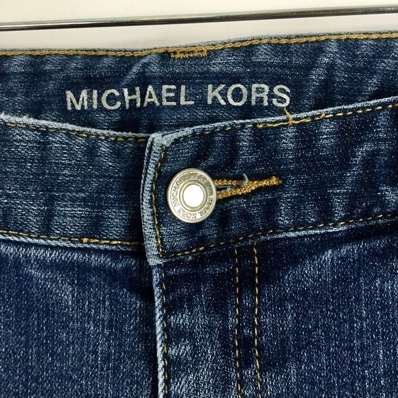 MICHAEL Kors Low-Rise Bootcut Jeans with Silver Studded Back Pockets Size 8 - Picture 5 of 9